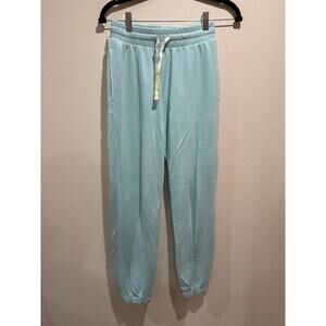 Marine Layer Women's Classic Jogger Sweatpants Blue Fair Aqua Size X Small